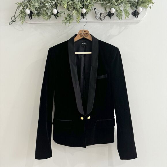Bardot Jackets & Blazers - Bardot Black Velvet Tux Blazer With Gold Buttons 10L
